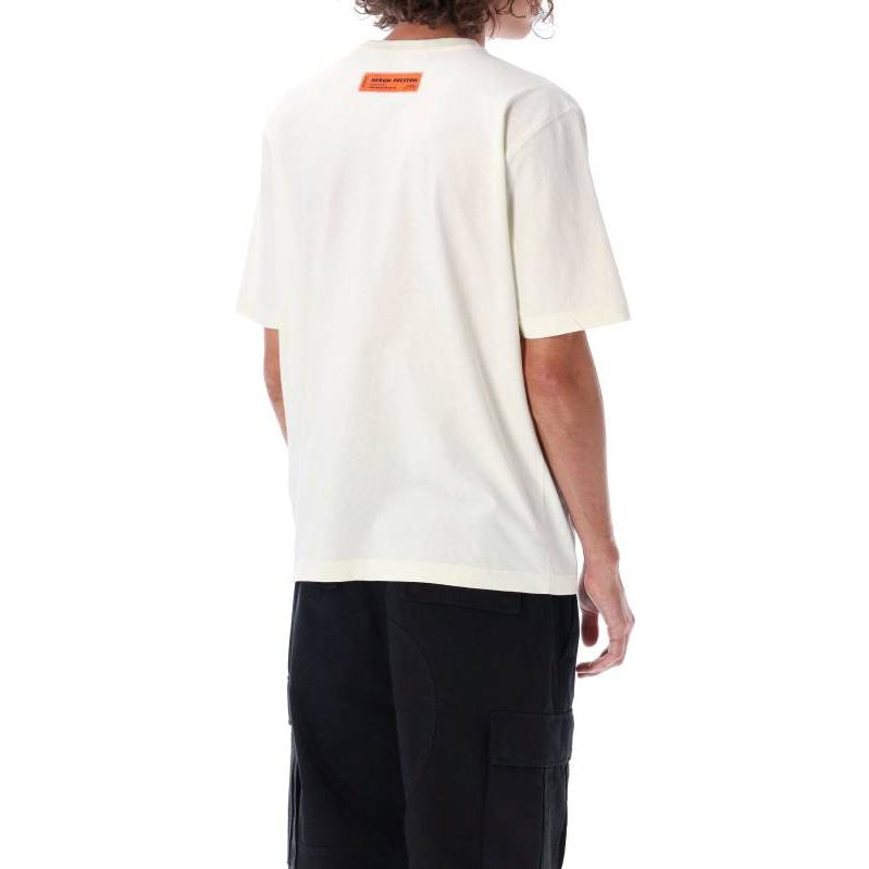 HERON PRESTON FW22 Halftone Heron T-shirt 'White Navy Blue' HMAA032F22JER0140146 - 4