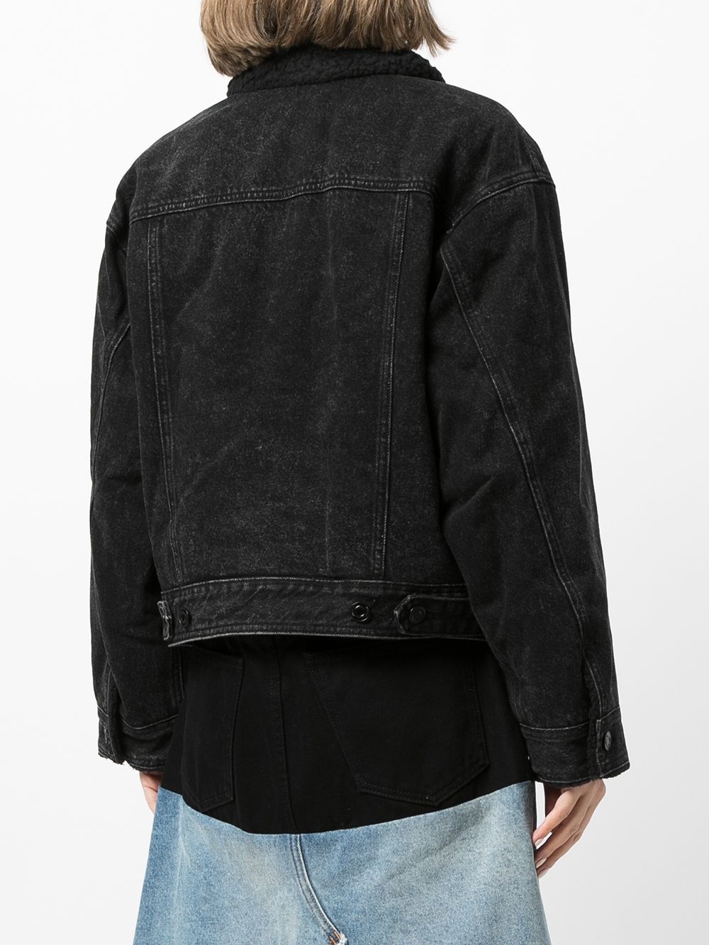 shearling trucker jacket - 4