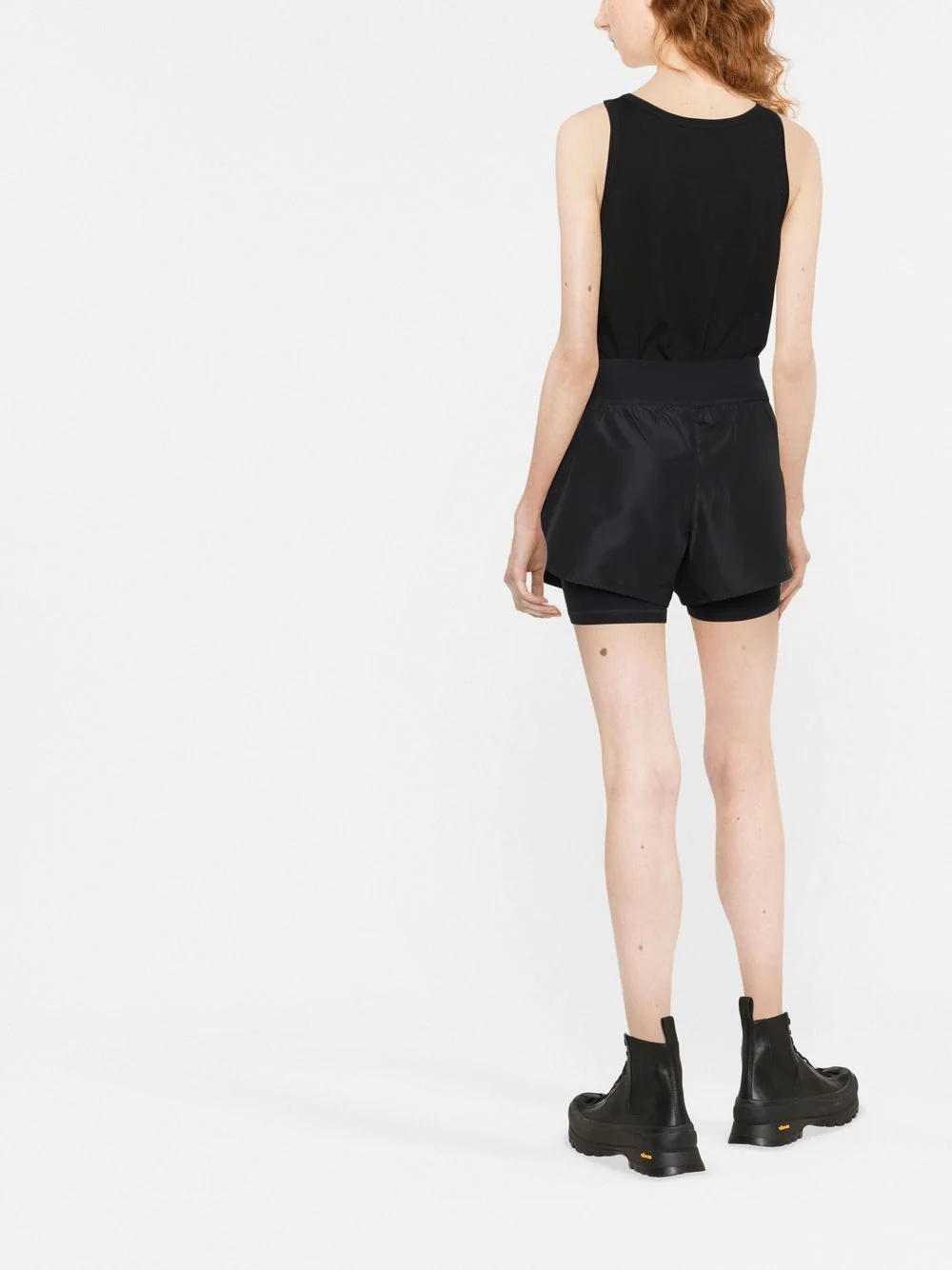 + logo-print layered shorts - 4