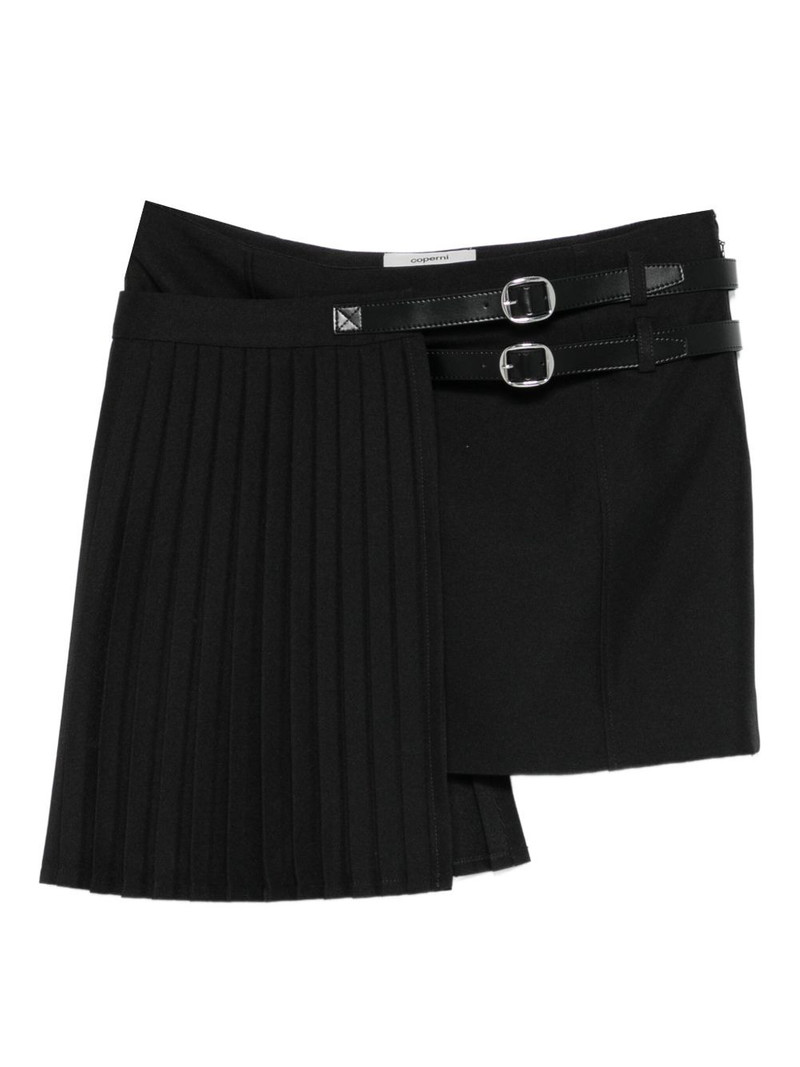 pleated belted mini skirt 1