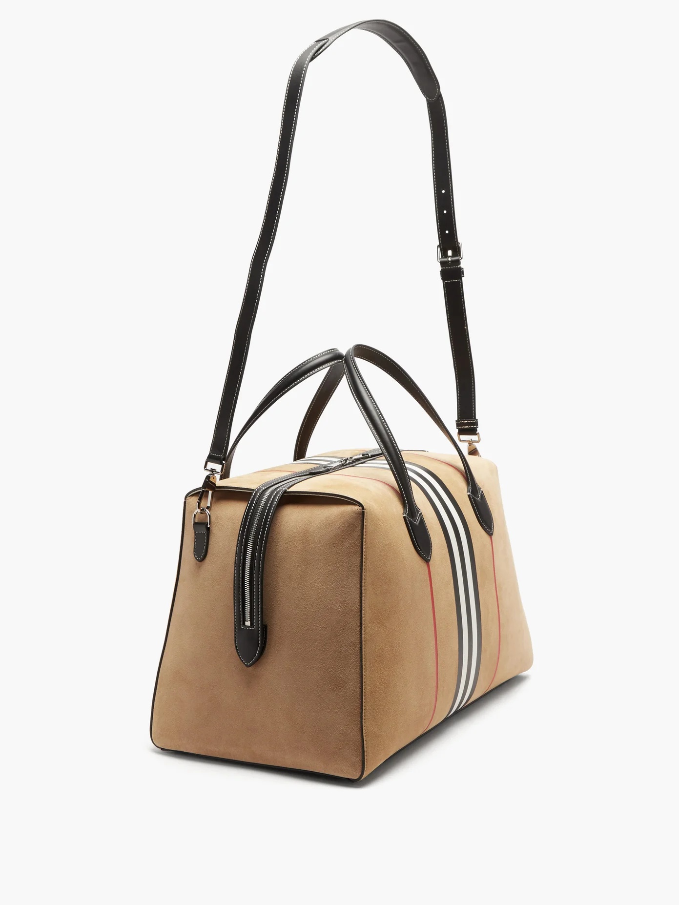 Southcombe Icon-stripe suede holdall - 4