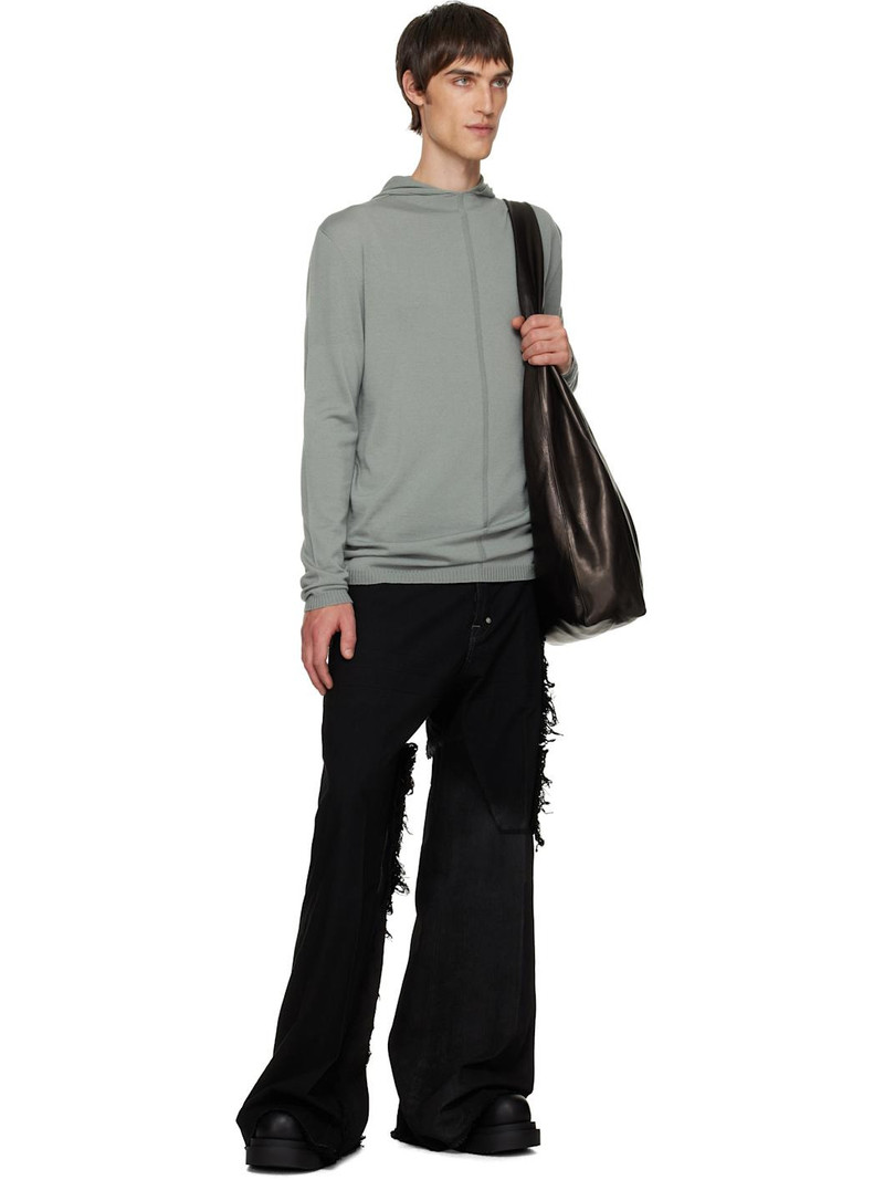 Rick Owens Gray Concordians Oversized Hoodie outlook