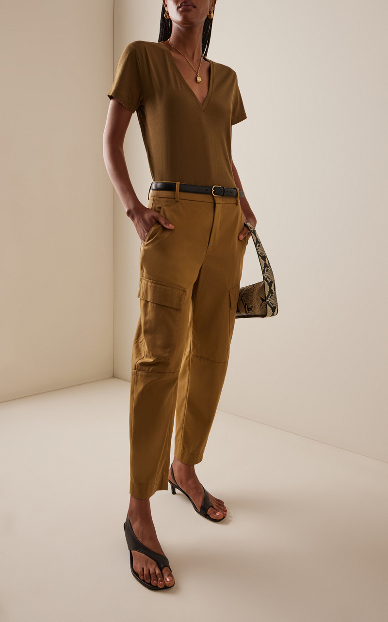 Another Tomorrow Exclusive Cargo Pants green outlook