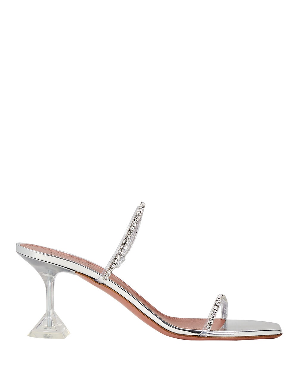 Gilda Crystal-Embellished PVC Slide Sandals - 1