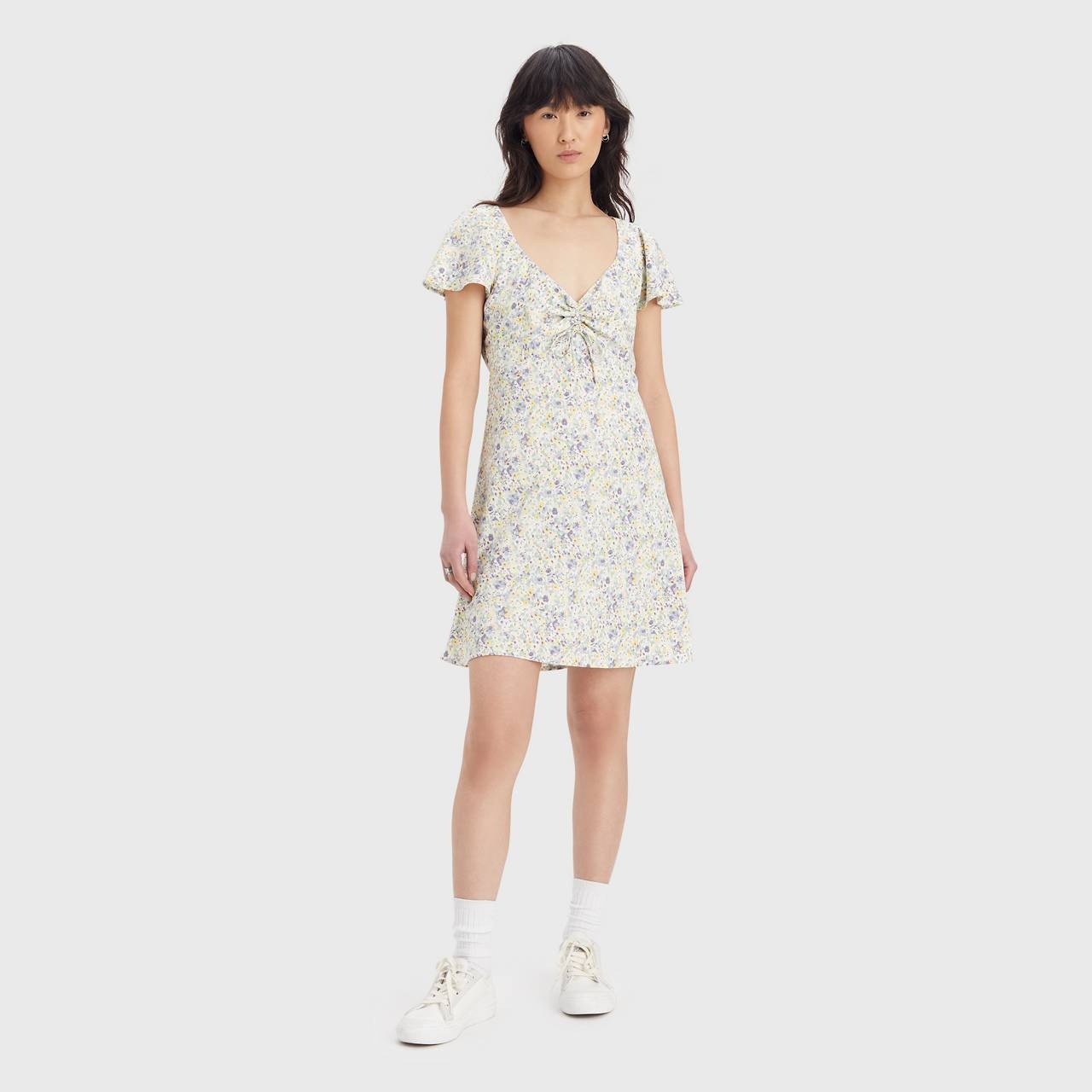 SKYLAR FLUTTER SLEEVE DRESS - 2
