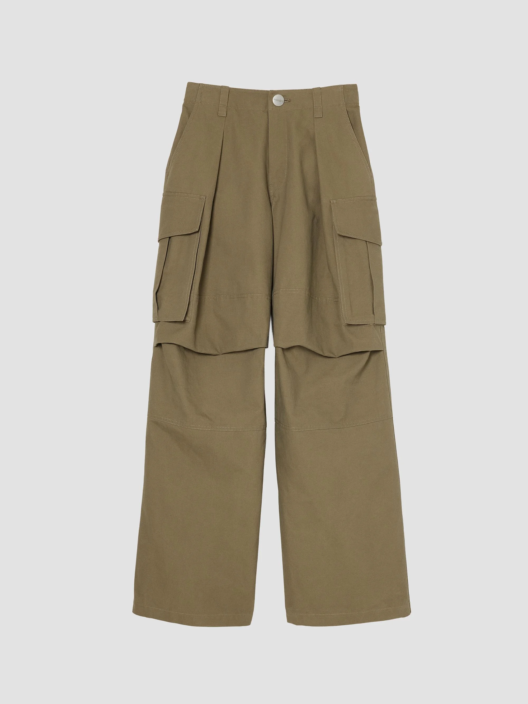 Women's Oversized Cargo Pants - Utility Khaki - 1