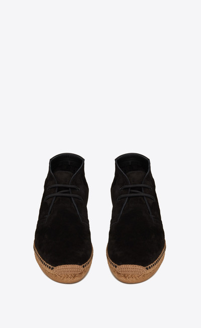 SAINT LAURENT laced espadrilles in suede outlook