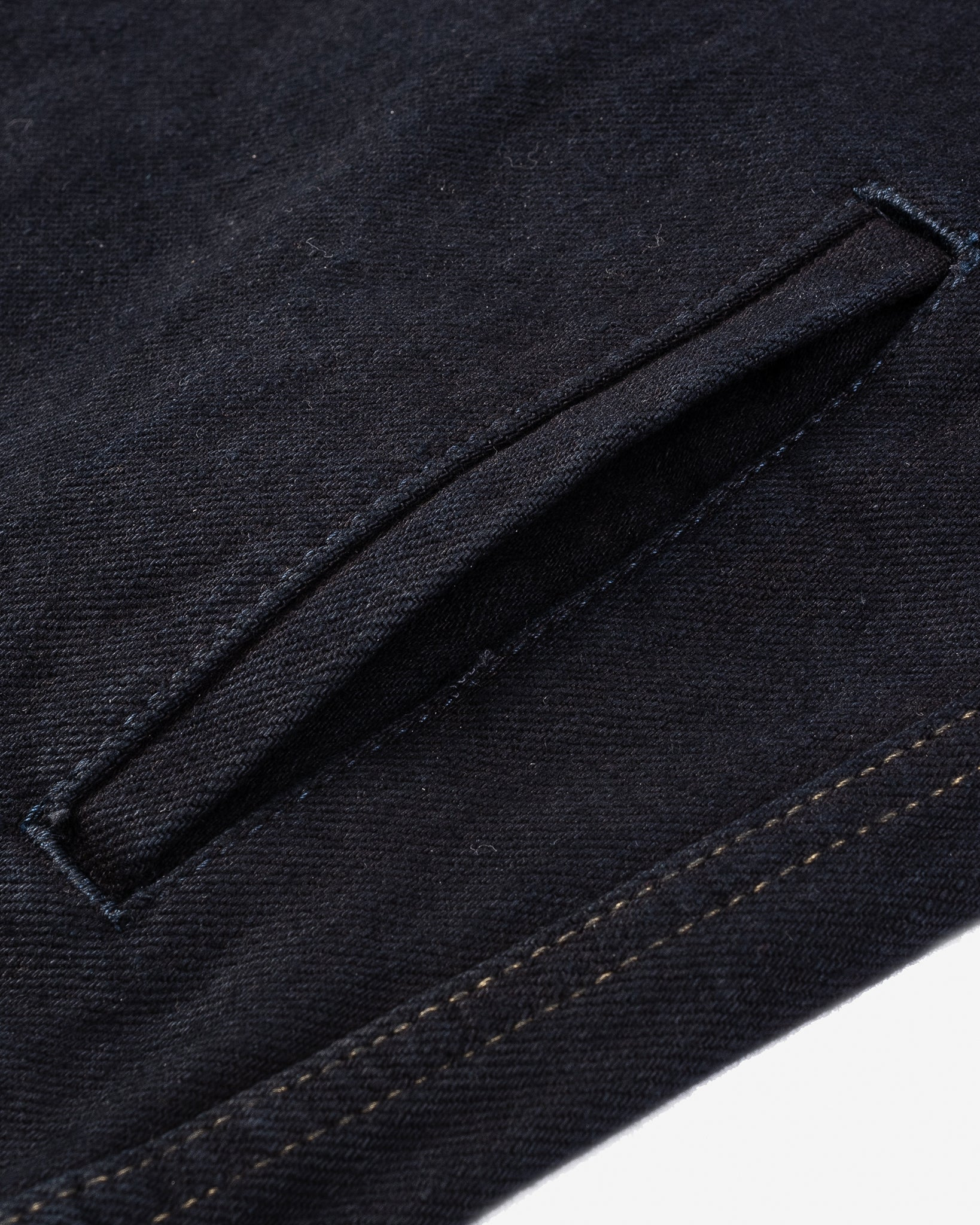 IHSH-293-OD 18oz Vintage Selvedge Denim CPO Shirt - Indigo Overdyed Black - 12