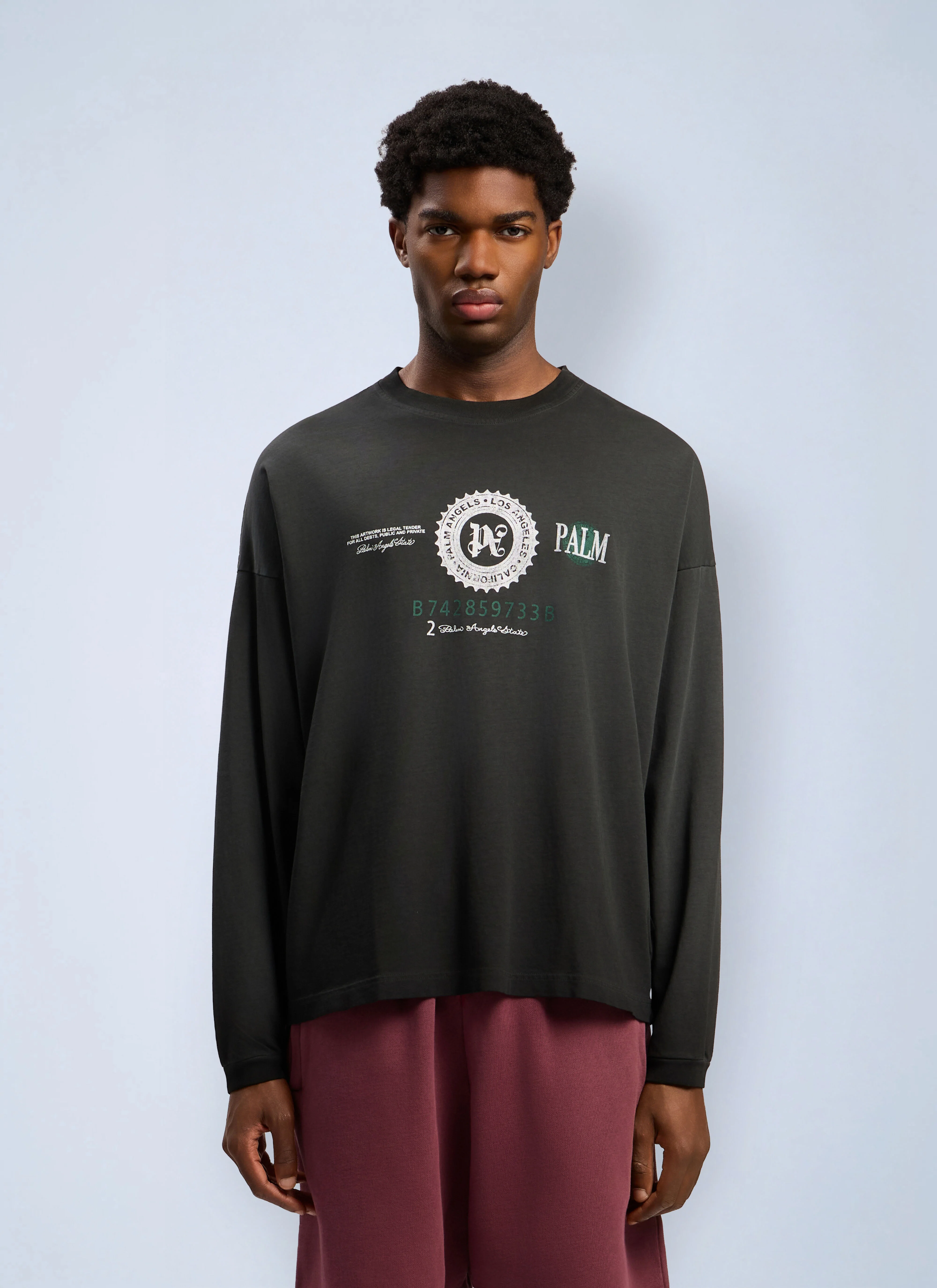 Dollar Graphic Long Sleeve T-Shirt - 1