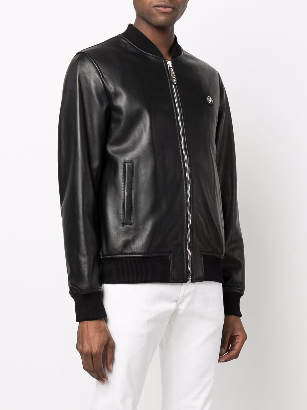 leather bomber jacket - 3