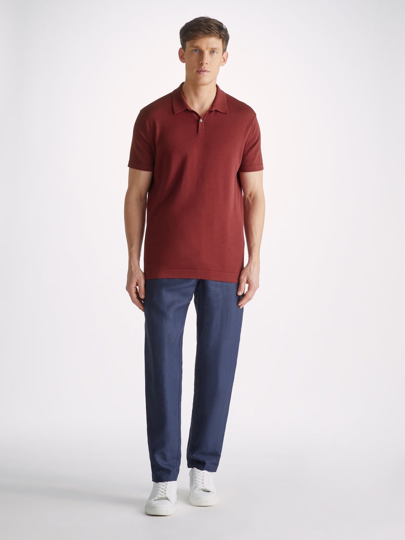 Men's Polo Shirt Jacob Sea Island Cotton Wine - 3