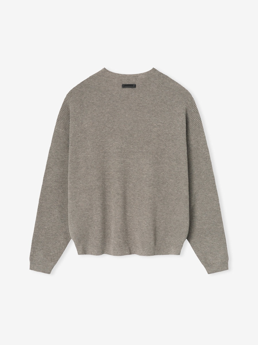 Waffle Crewneck Sweater - 4