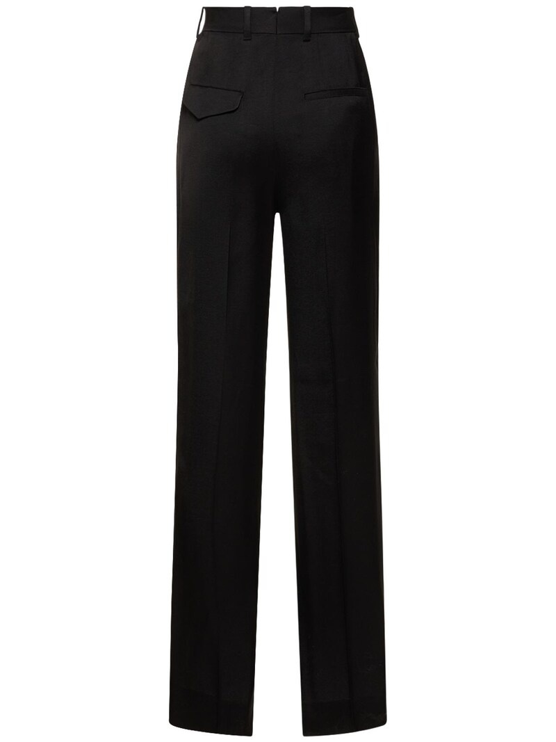 Gertie high waist satin straight pants - 3