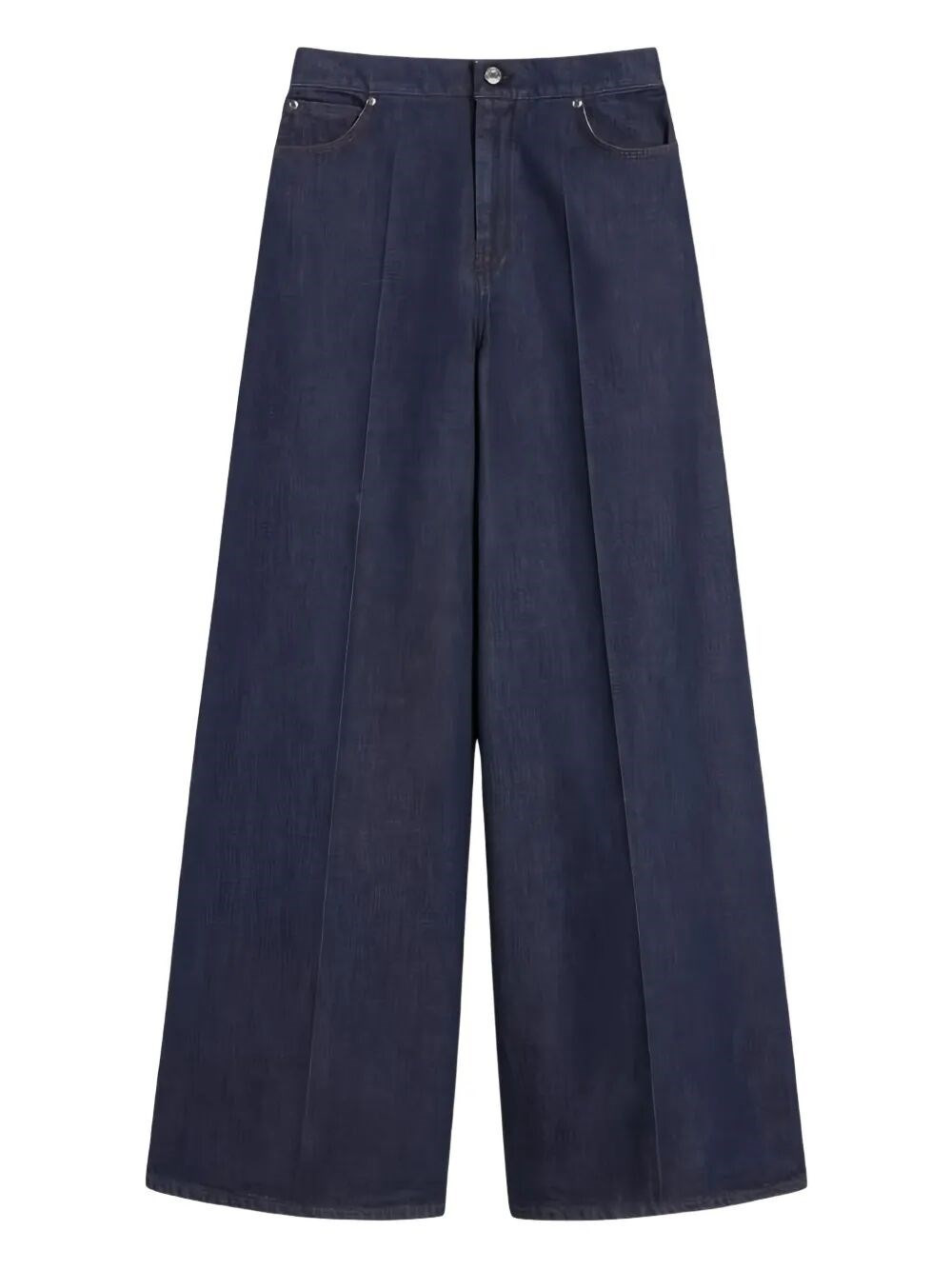 Introducing the 'CARMINE' WIDE LEG JEANS from MAX MARA, a masterpiece in the realm of denim fashion. - 1
