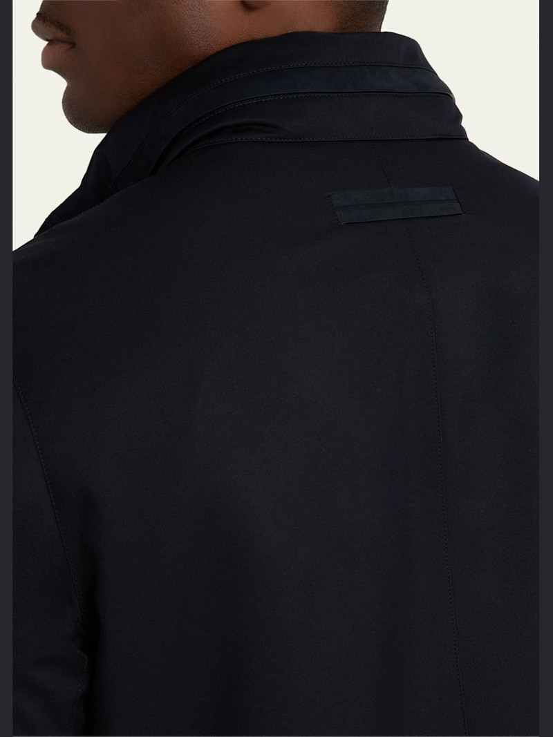 ZEGNA Men's Technical Full-Zip Car Coat outlook