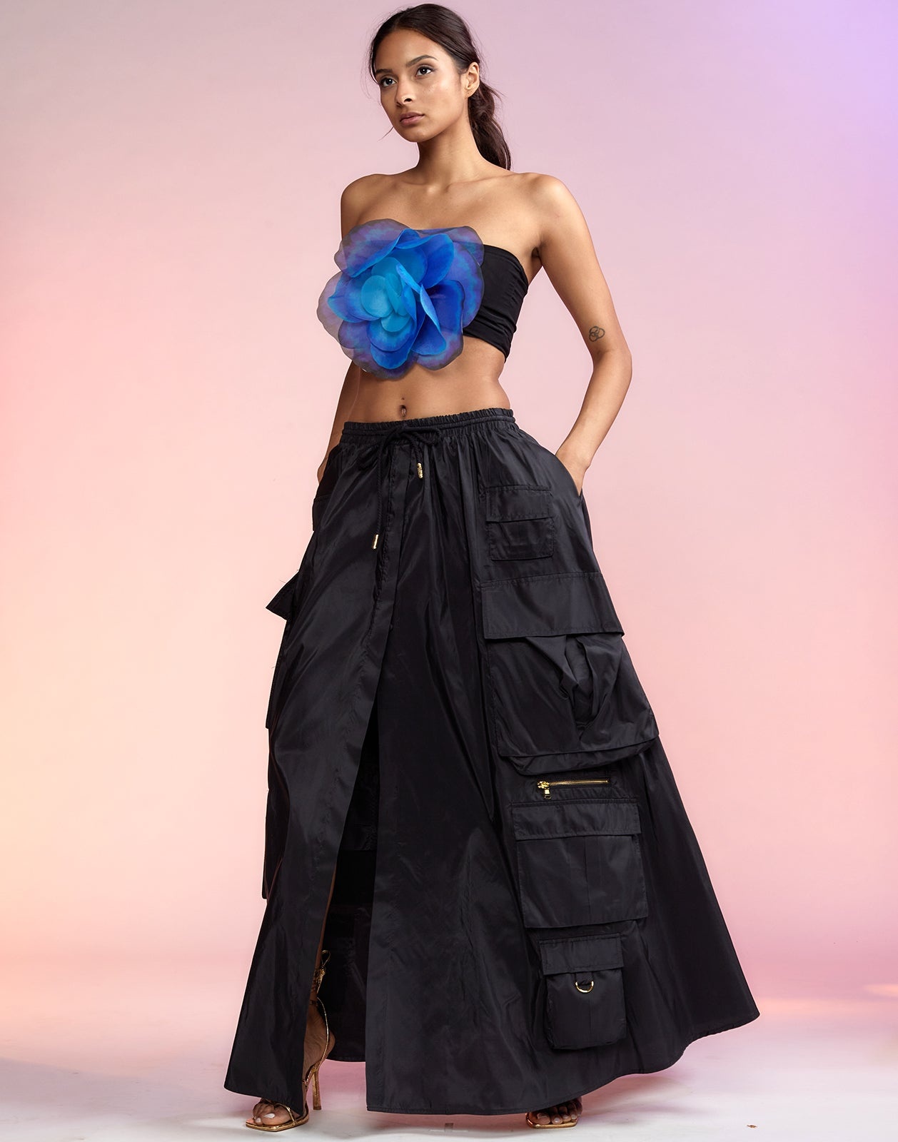 Taffeta Cargo Skirt - 7