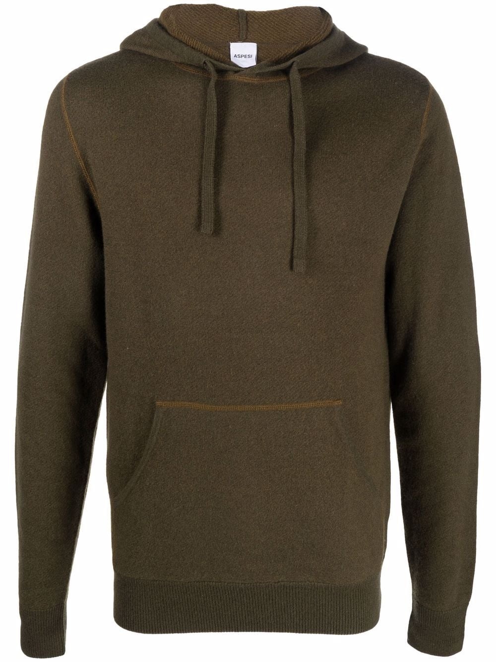 drawstring wool hoodie - 1