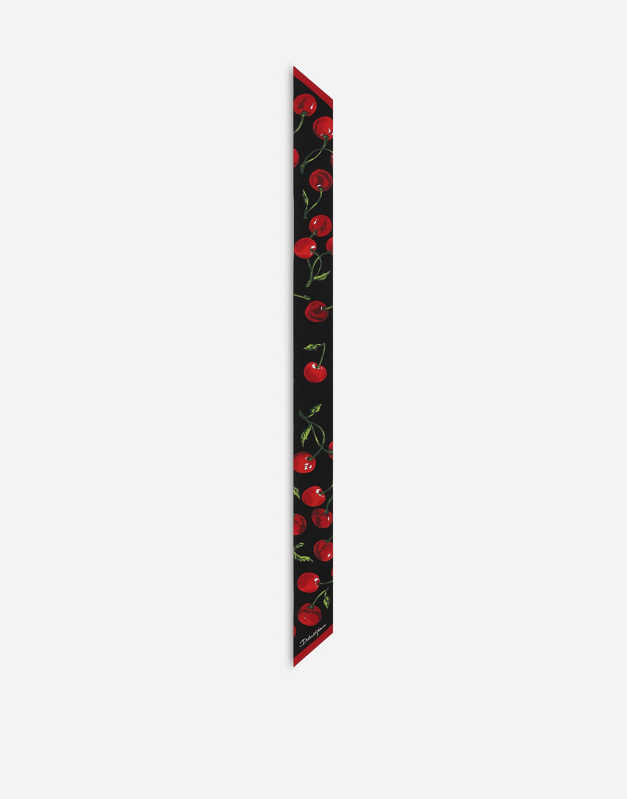 Cherry-print twill headscarf (6x100) - 3