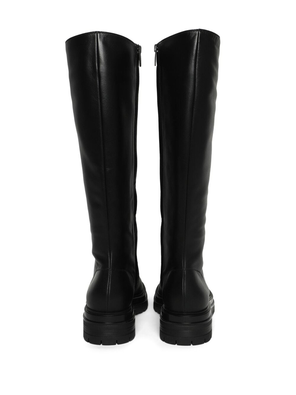 knee-length leather boots - 2