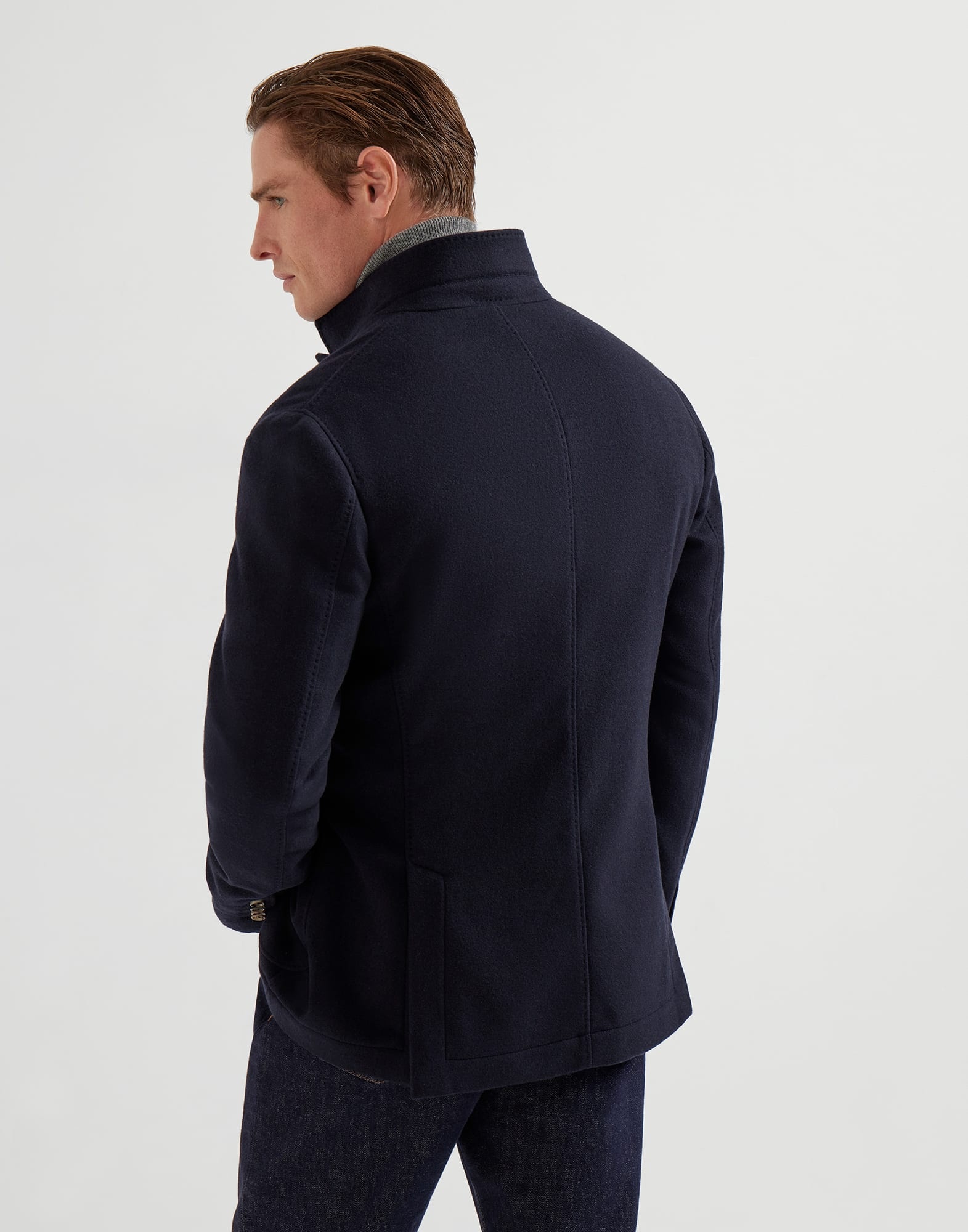 Lightweight water-resistant cashmere outerwear blazer - 2