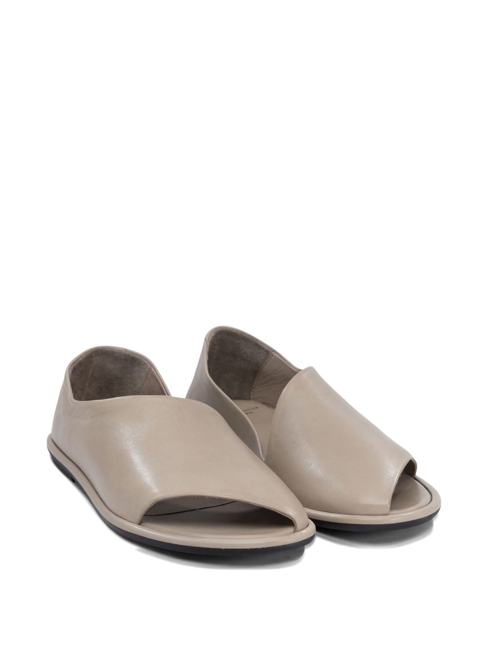 leather open-toe pumps - 2