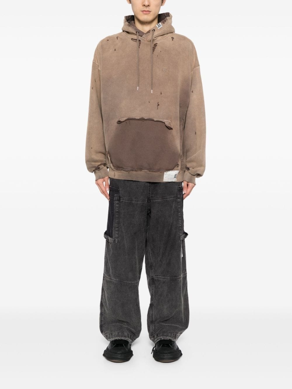 distressed-effect hoodie - 2
