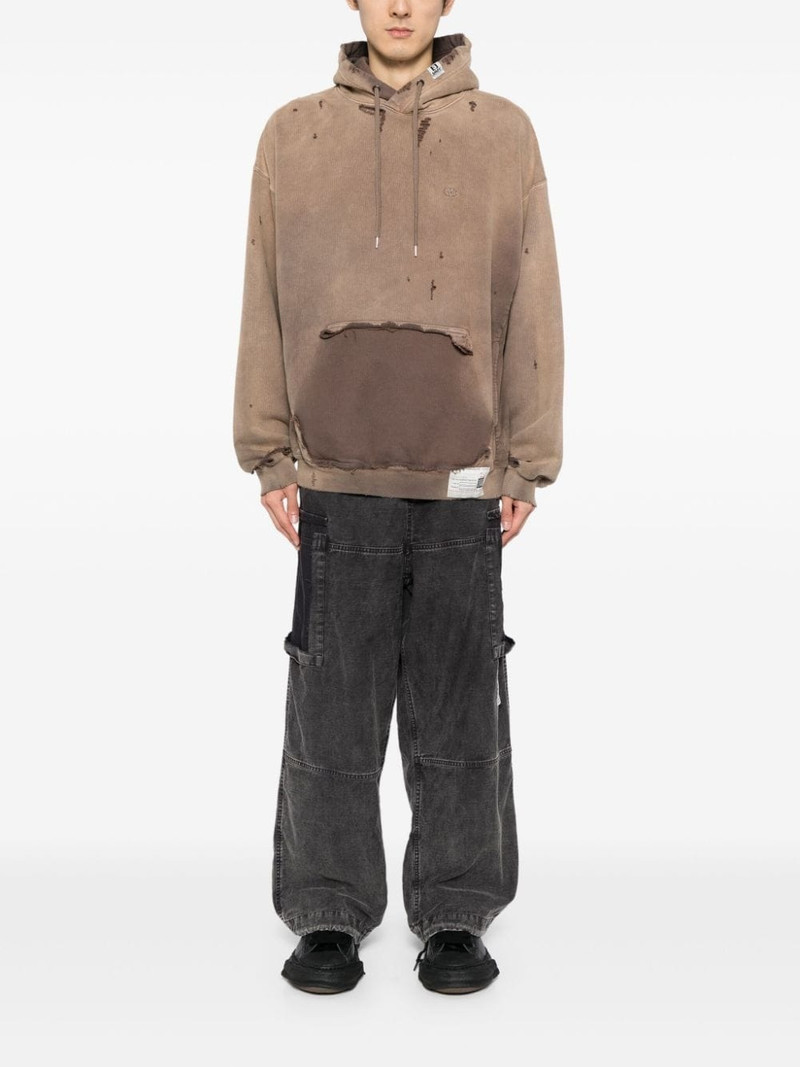Maison MIHARAYASUHIRO distressed-effect hoodie outlook