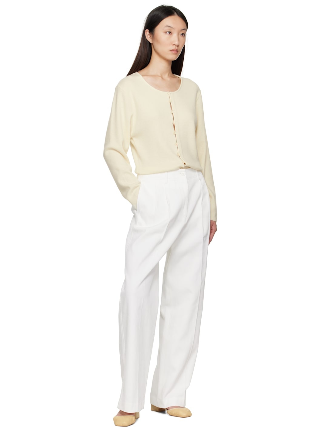 Off-White Button Down Cardigan - 4
