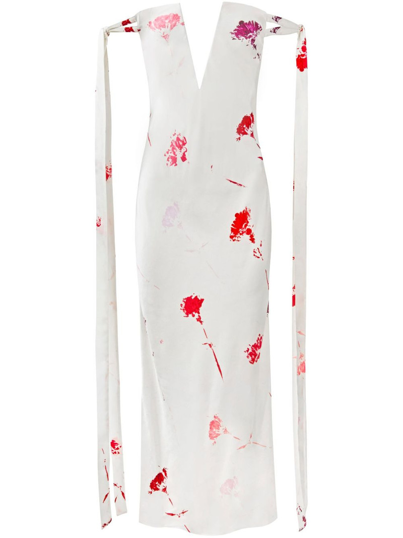 tied-sleeve strapless dress 1
