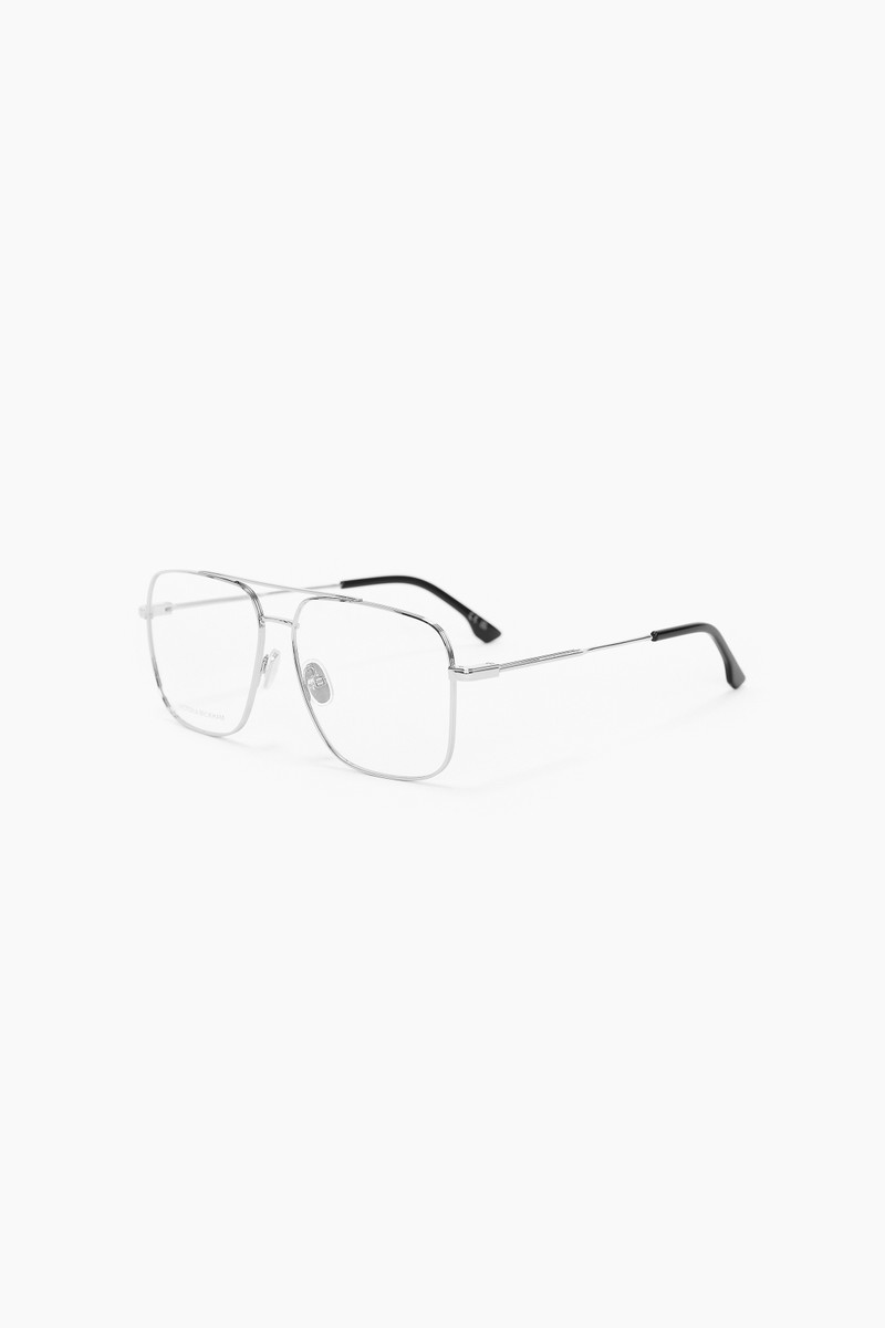 Victoria Beckham Fine Double Bridge Optical In Palladium outlook