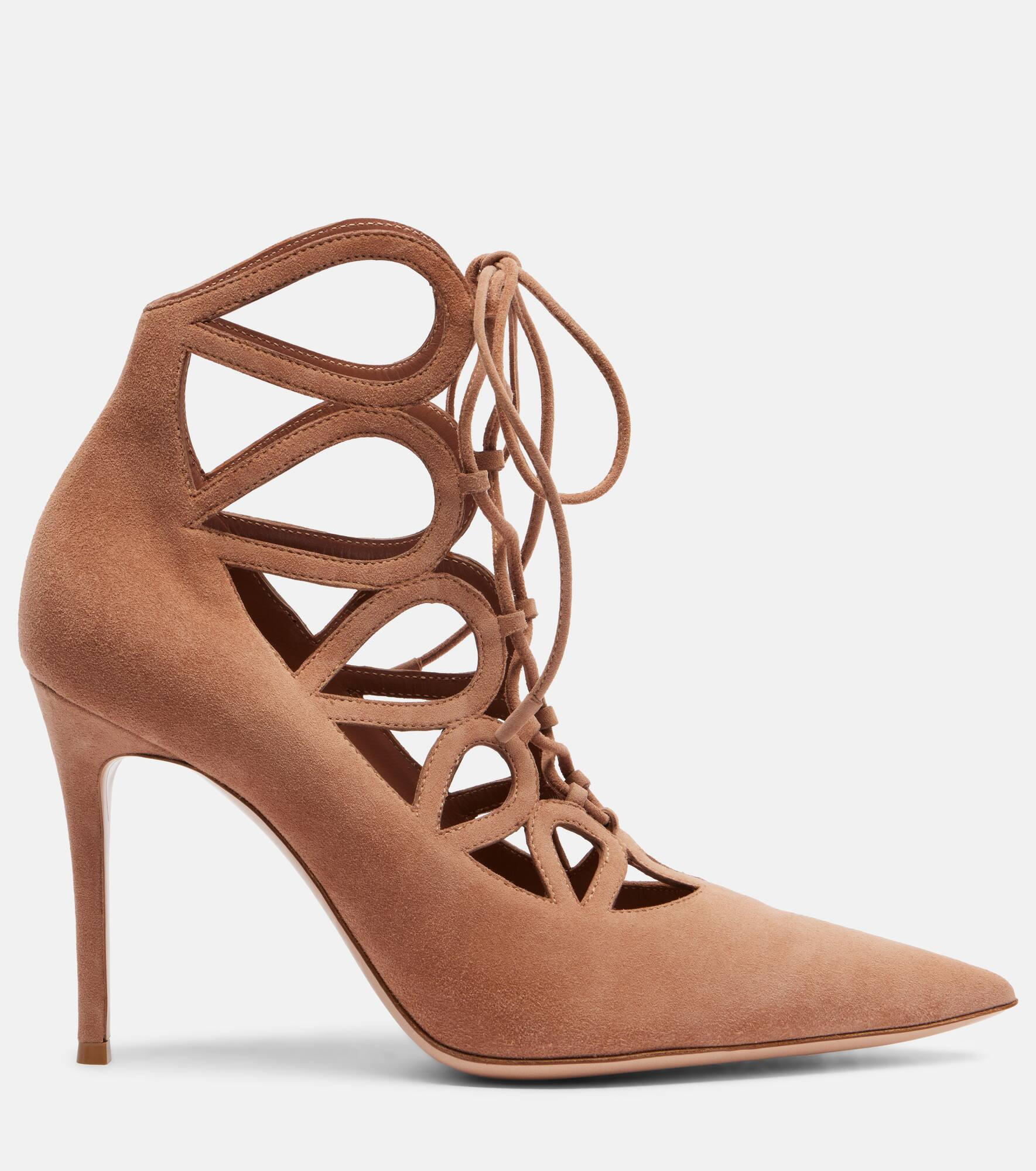 Pointy 95 suede pumps - 4