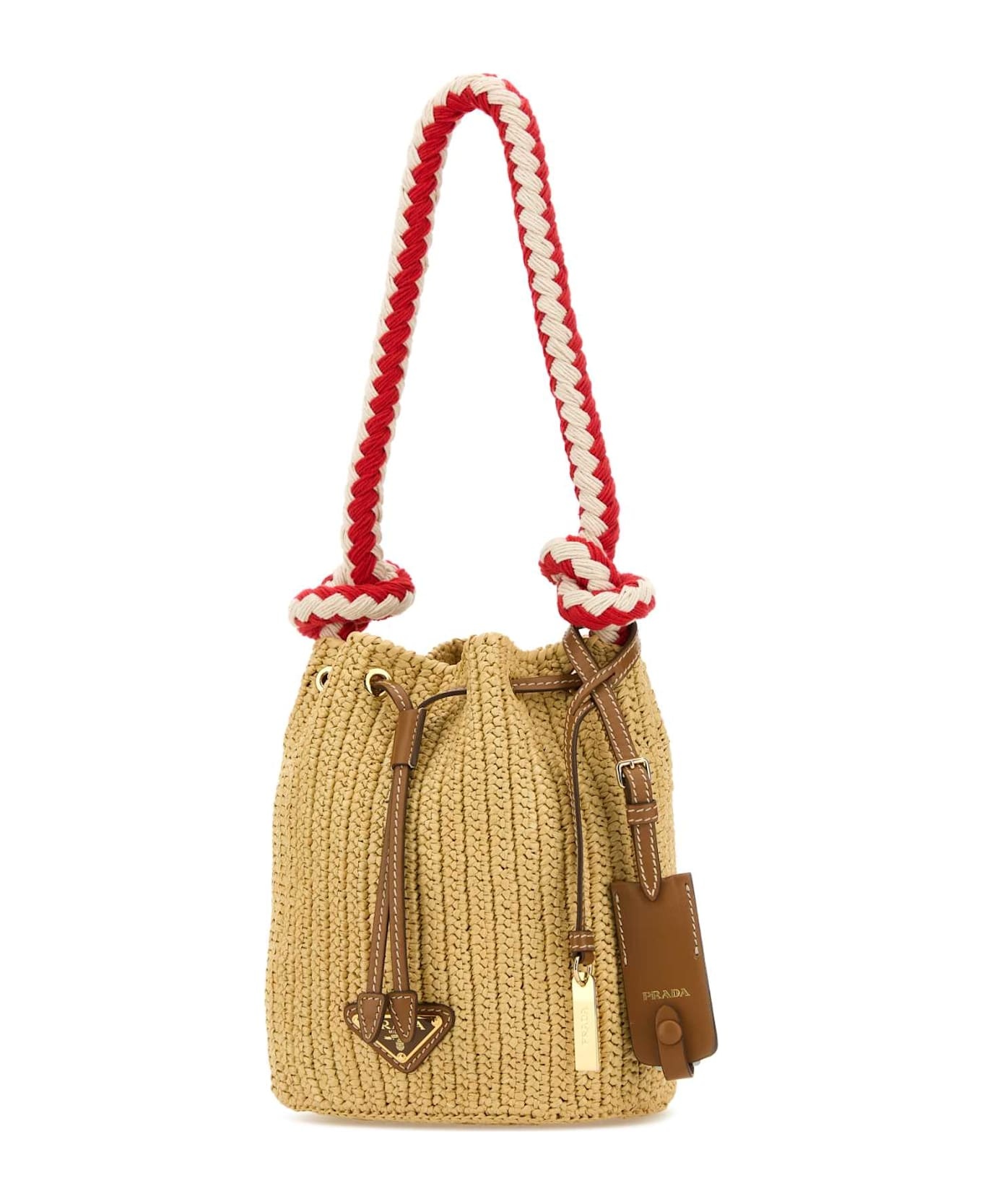 Beige Crochet Mini Bucket Bag - 2