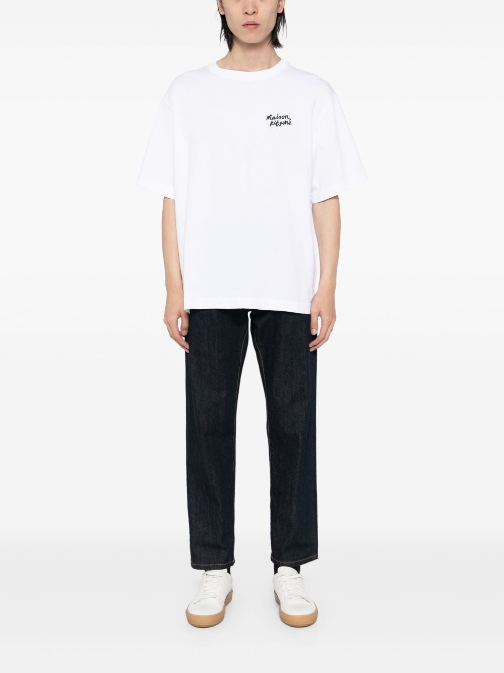 handwriting embroidered T-shirt - 2