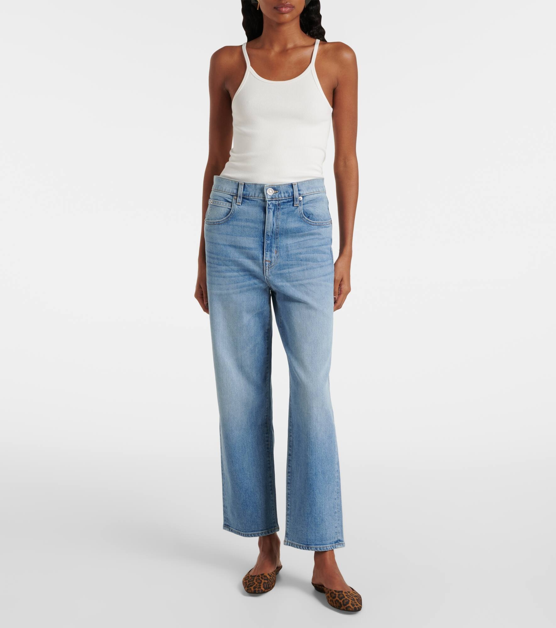 London cropped high-rise straight jeans - 7