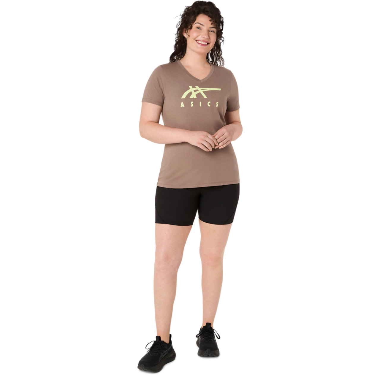 WOMEN'S ASICS STRIPES V-NECK - 6