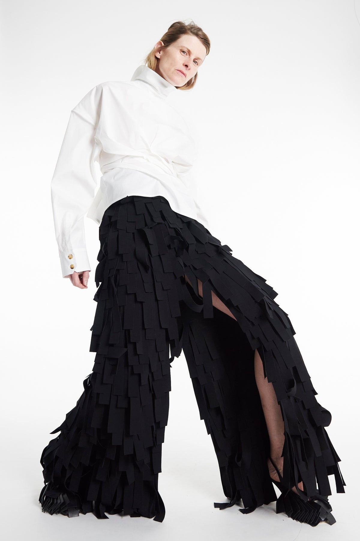 MULTI RECTANGLE SKIRT BLACK - 9