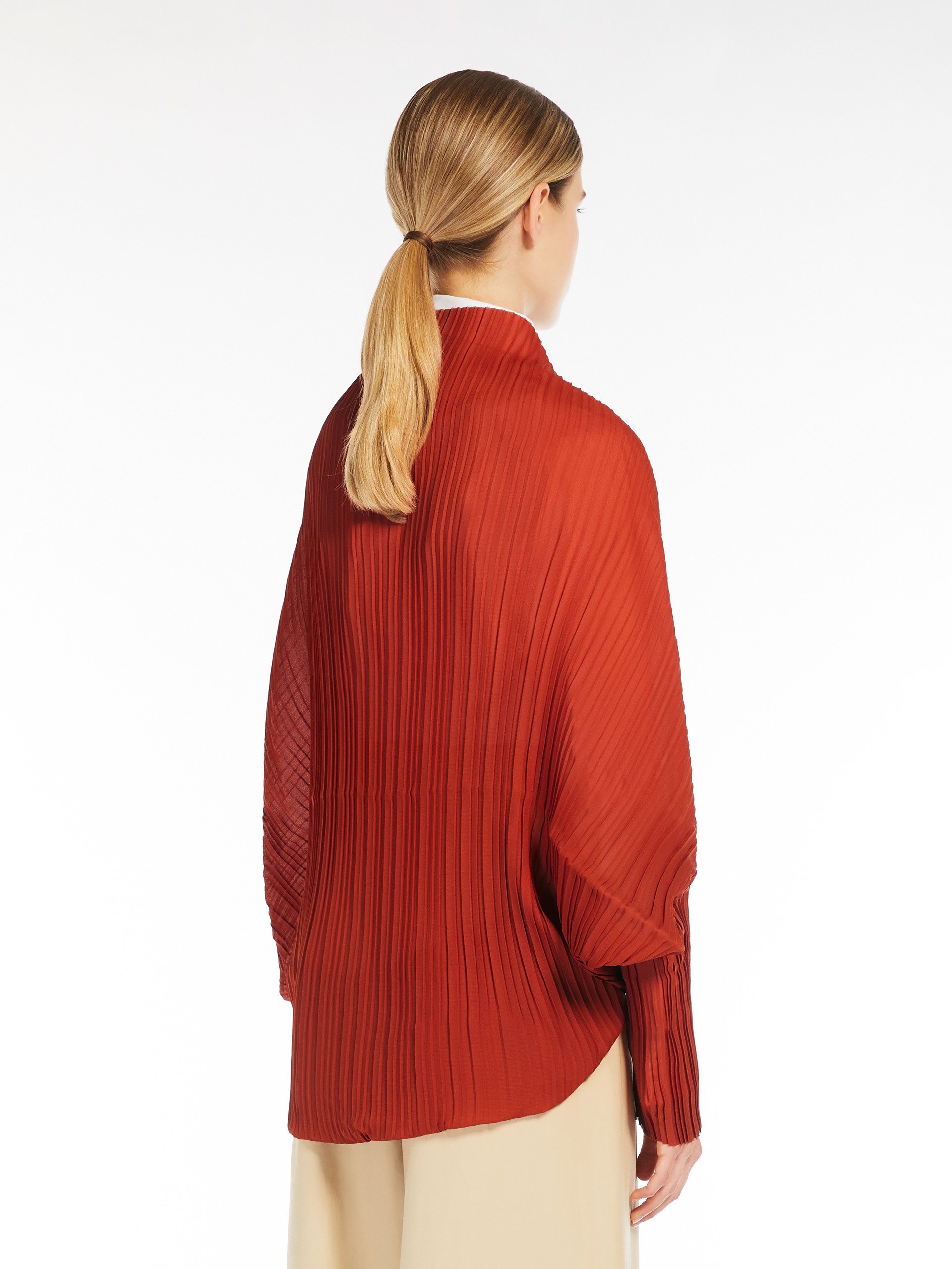 VESUVIO Shrug in pleated fabric - 4