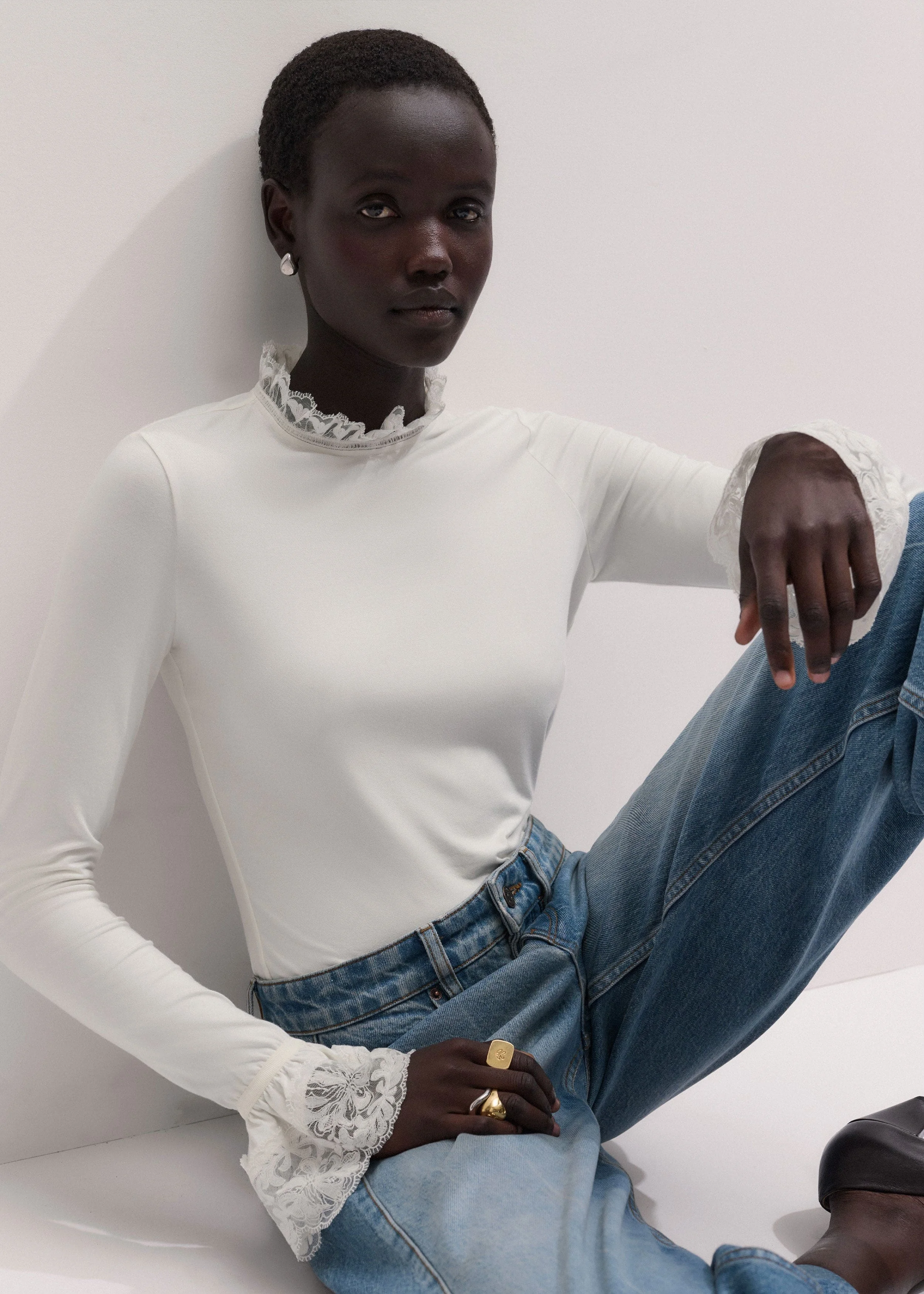 Lace Cuff Layering Top - 1