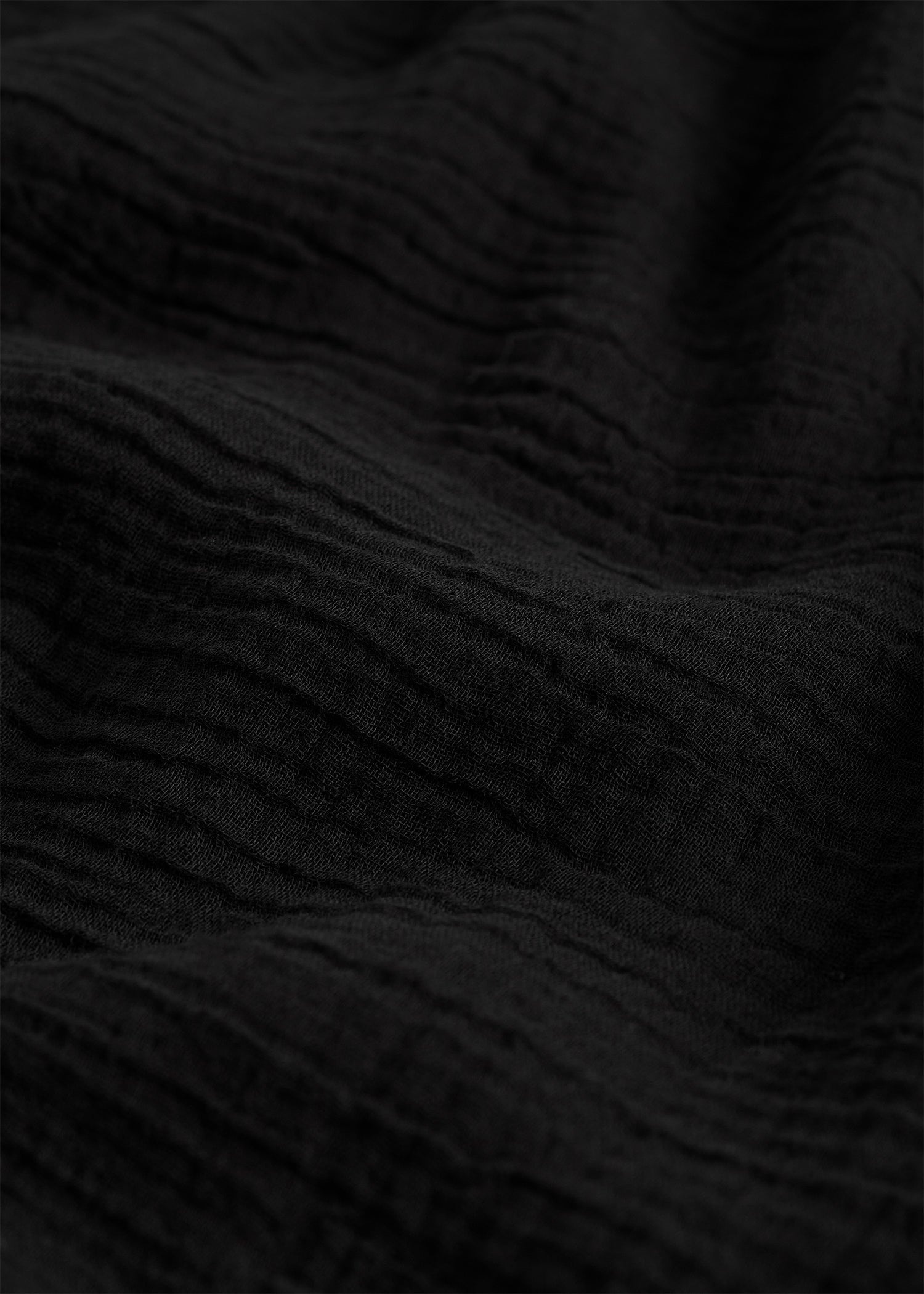 Crinkled scarf black - 4