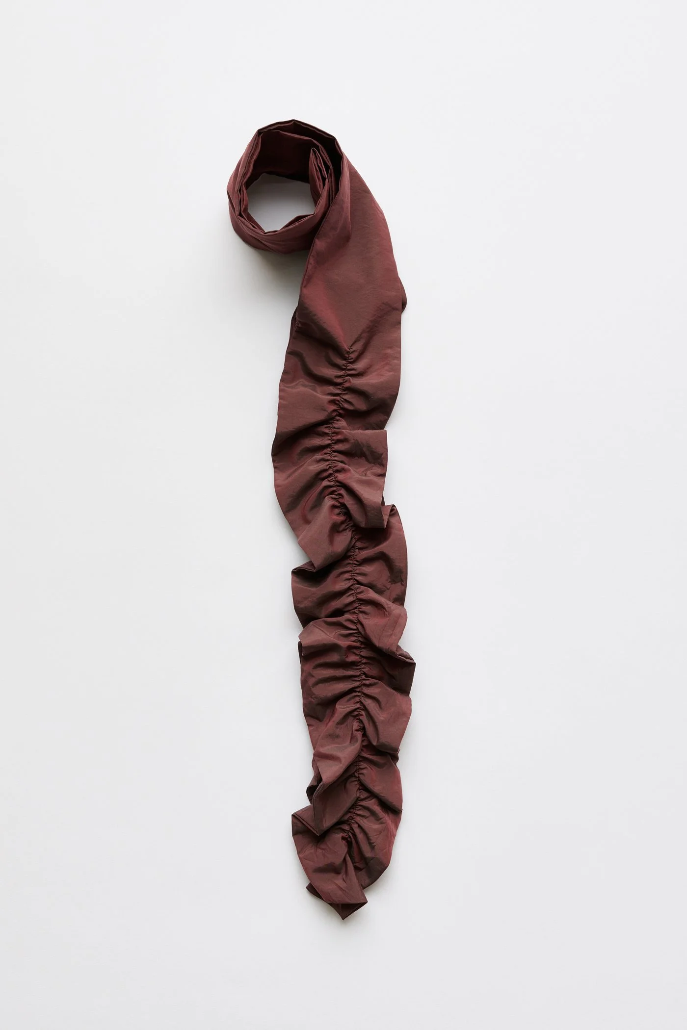 Gathered Tie Shining Cherry Crinkle Solaro - 1
