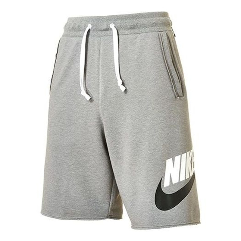 Men's Nike Lacing Breathable Logo Sports Shorts Gray DM6817-029 1
