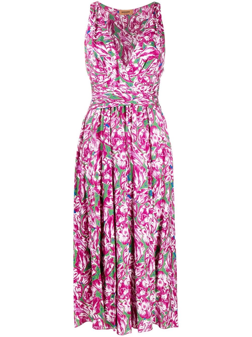 floral-print midi dress - 1