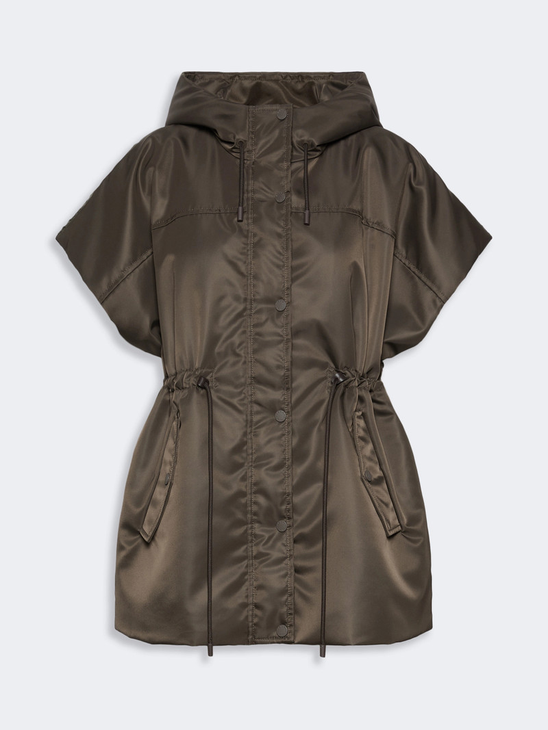 ORIGANO Water-repellent twill padded gilet - MUD 1