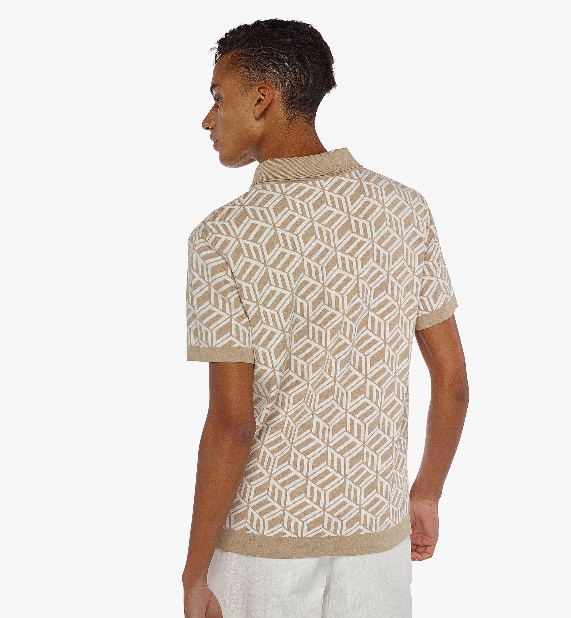 Men’s Cubic Monogram Knit Polo - 4