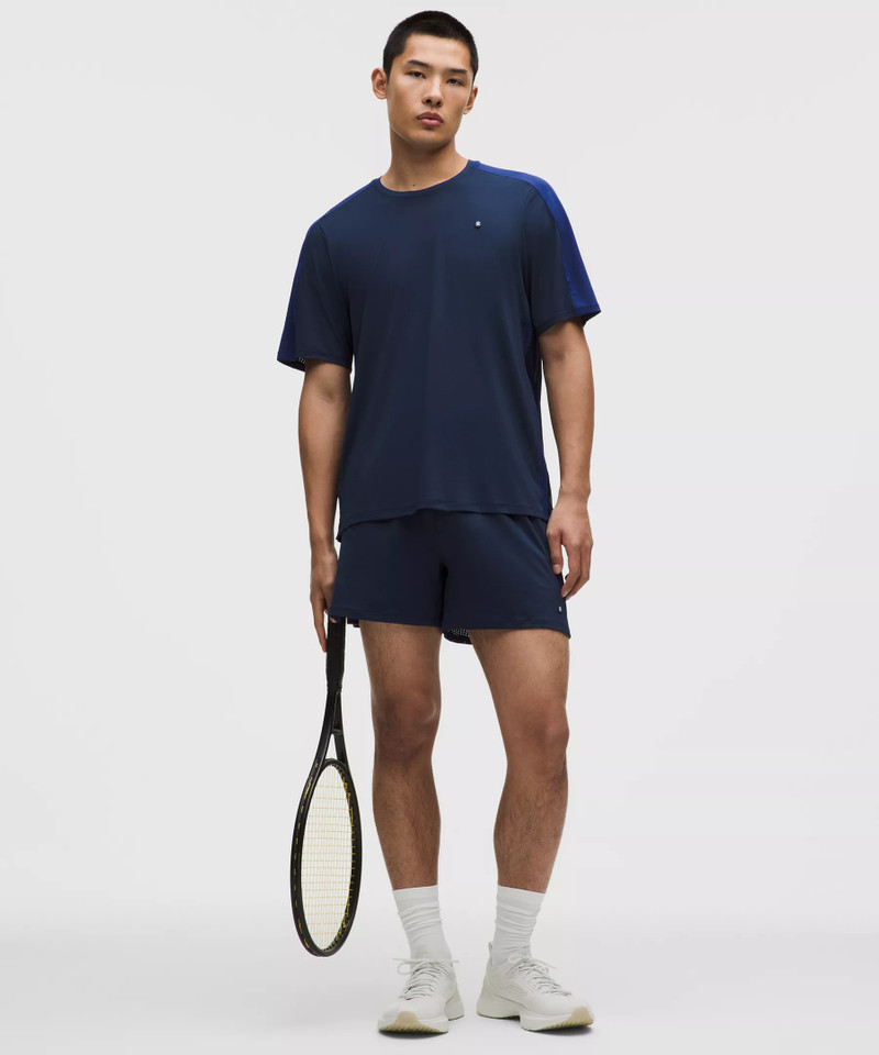 Mesh-Panelled Tennis Short 5" 1
