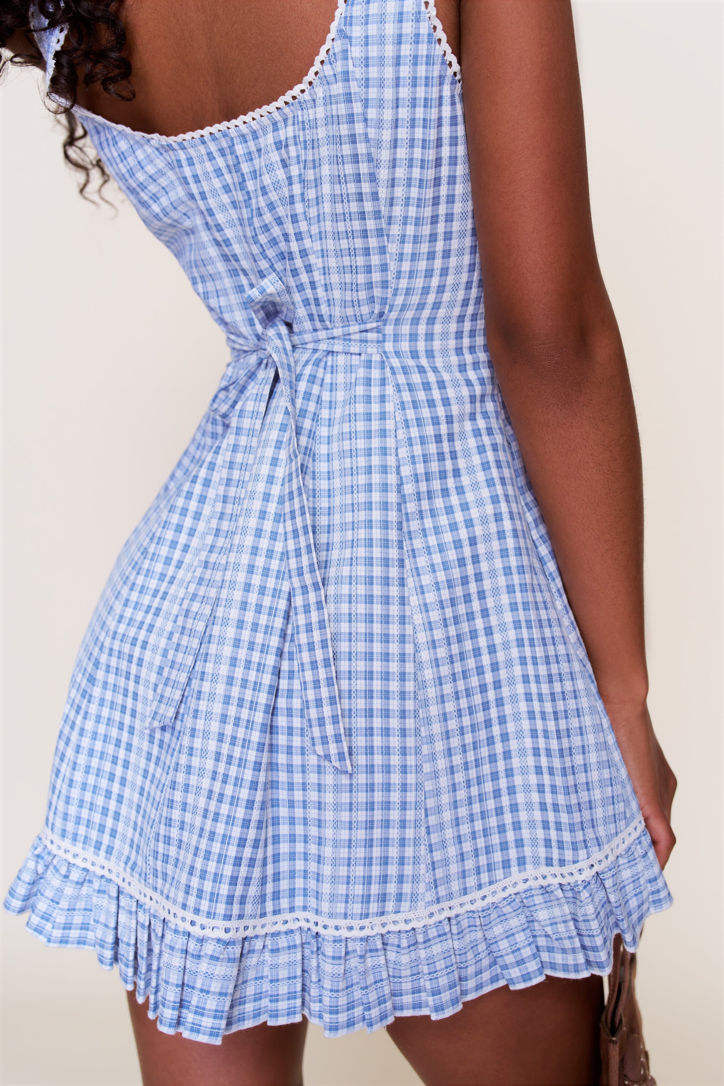 GUIZIO ANICA GINGHAM MINI DRESS | REVERSIBLE