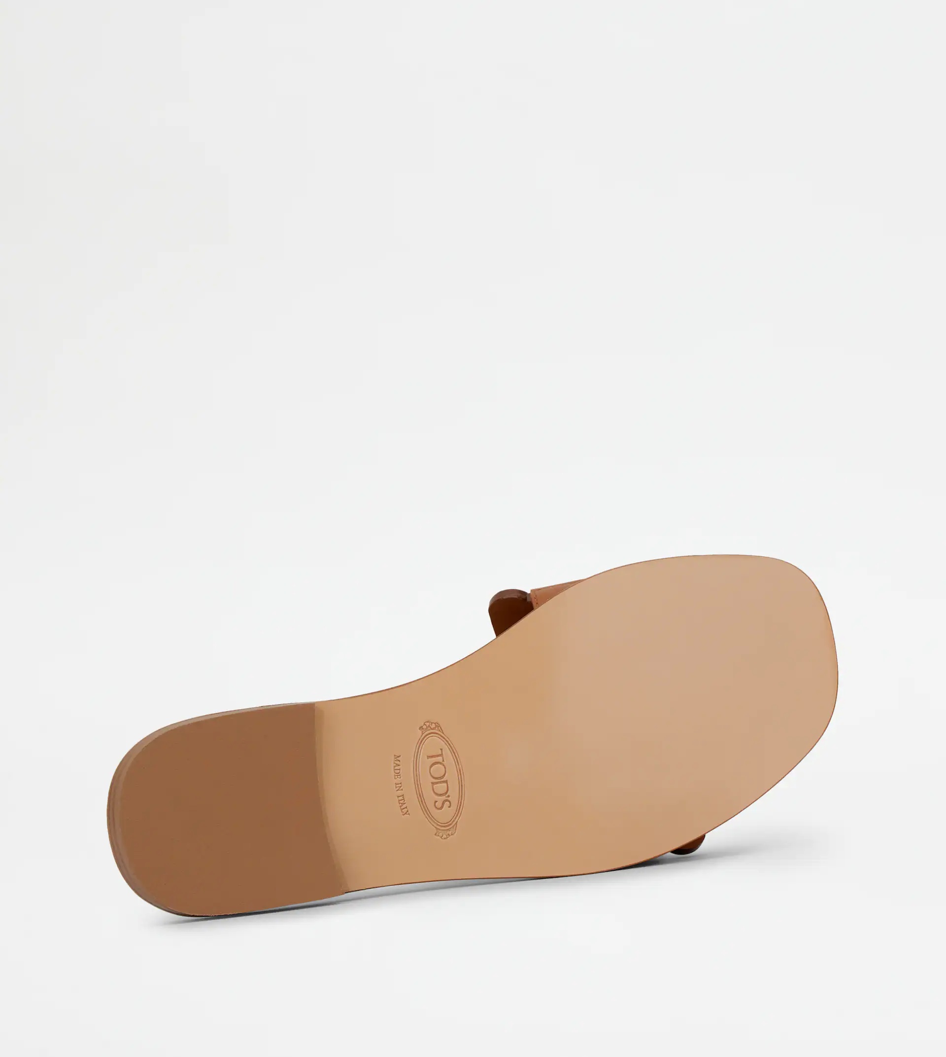 SANDALS IN LEATHER - BROWN - 5