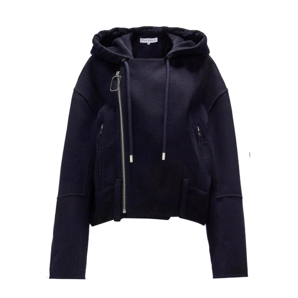JW Anderson BLUE WOOL BIKER STYLE JACKET | miinto | REVERSIBLE