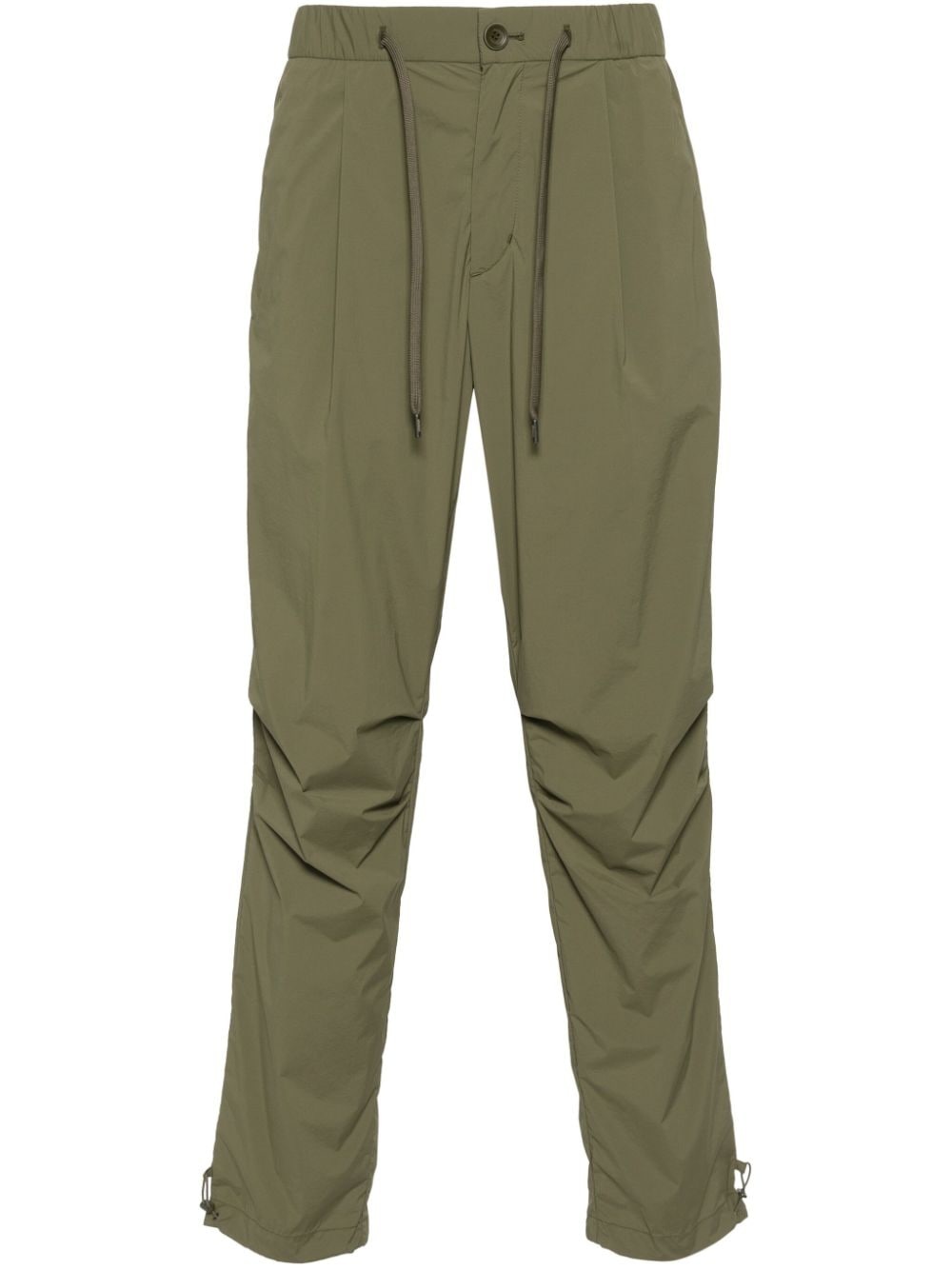 pleat-detailing tapered trousers - 1