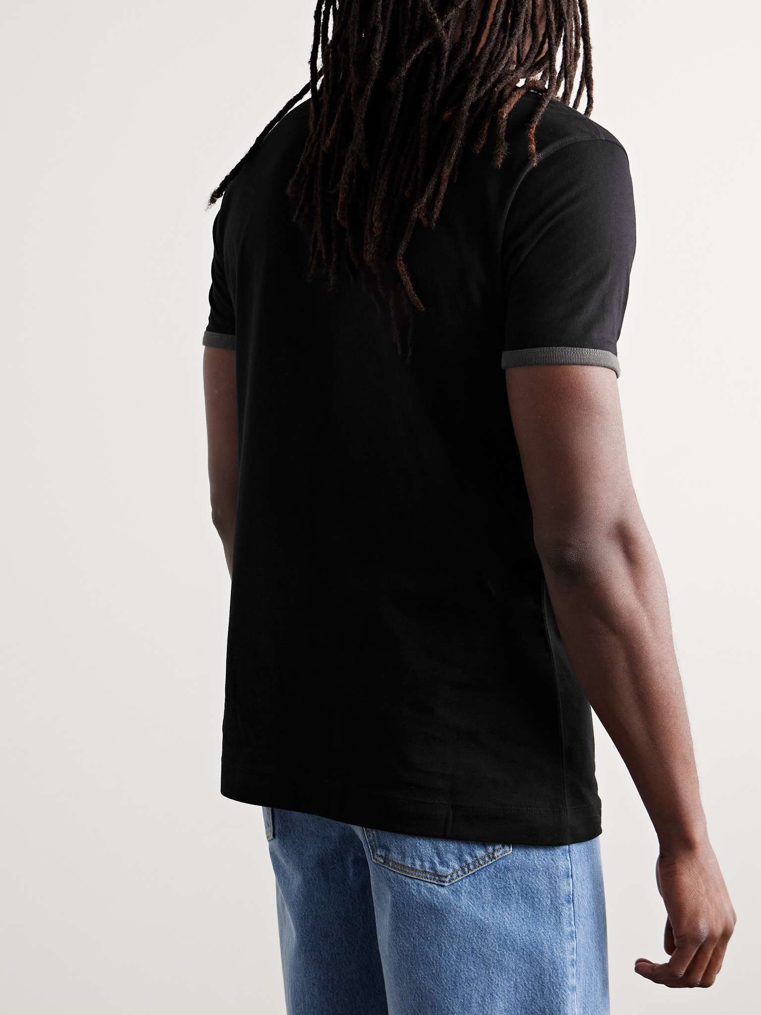 Slim-Fit Appliquéd Printed Cotton-Jersey T-Shirt - 3